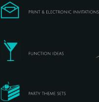 PRINT & ELECTRONIC INVITATIONS FUNCTION IDEAS PARTY THEME SETS